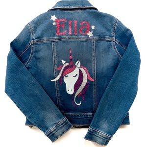 Personalized toddler denim jacket